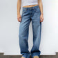 Jeans coupe décontractée style vintage pour femmes