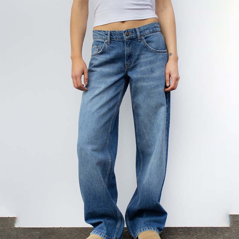 Jeans coupe décontractée style vintage pour femmes