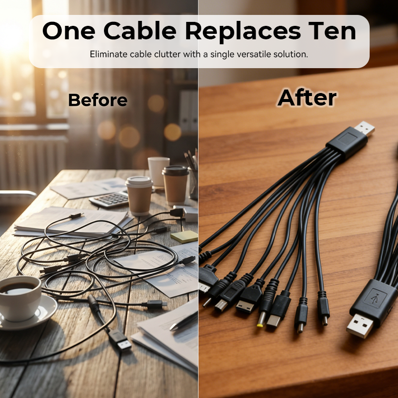 Câble de chargement USB universel 10 en 1