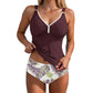 Maillot de bain tankini deux pièces gainant pour femme