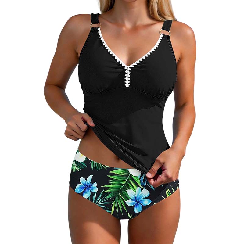 Maillot de bain tankini deux pièces gainant pour femme