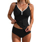 Maillot de bain tankini deux pièces gainant pour femme