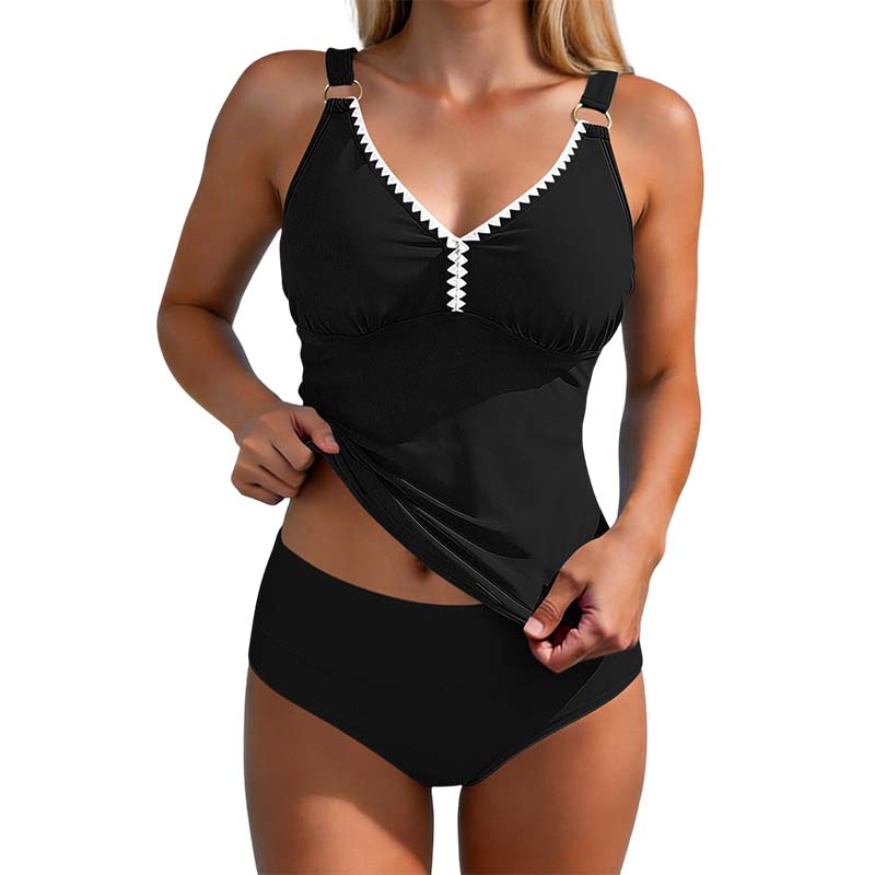 Maillot de bain tankini deux pièces gainant pour femme