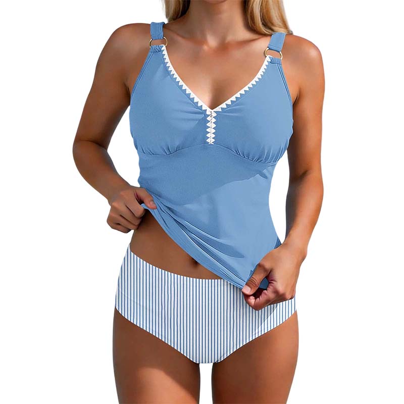Maillot de bain tankini deux pièces gainant pour femme