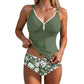 Maillot de bain tankini deux pièces gainant pour femme