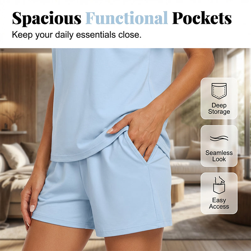 Ensemble t-shirt et short décontracté pour femme