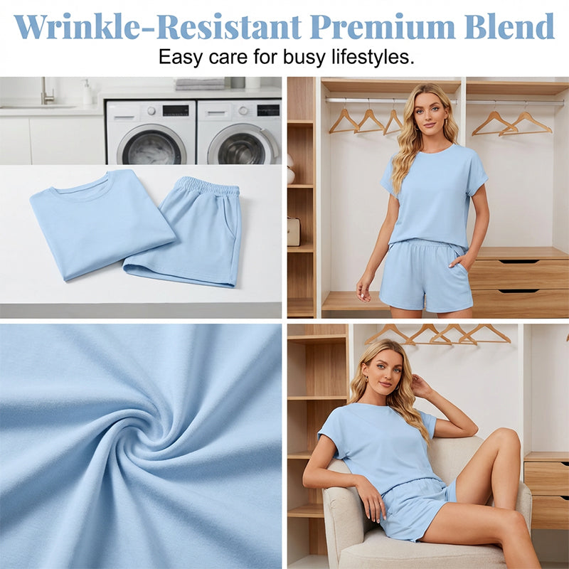 Ensemble t-shirt et short décontracté pour femme