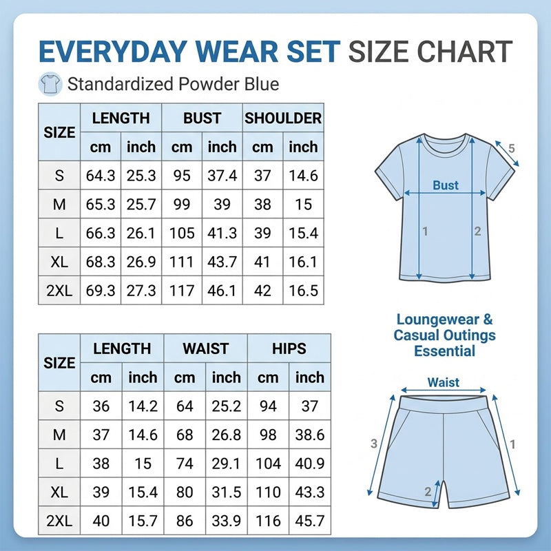 Ensemble t-shirt et short décontracté pour femme