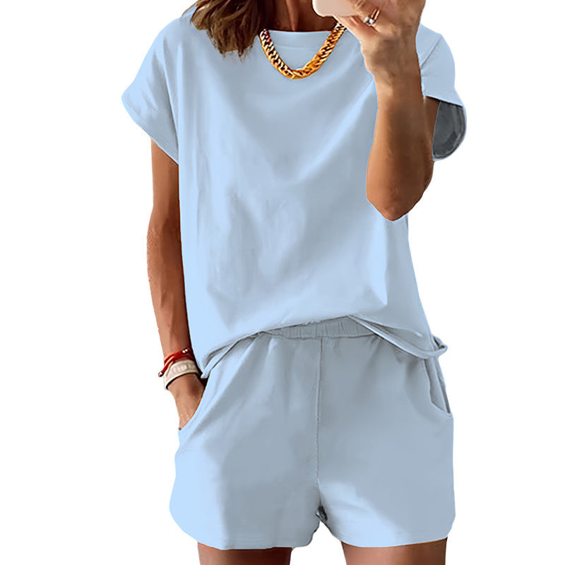 Ensemble t-shirt et short décontracté pour femme