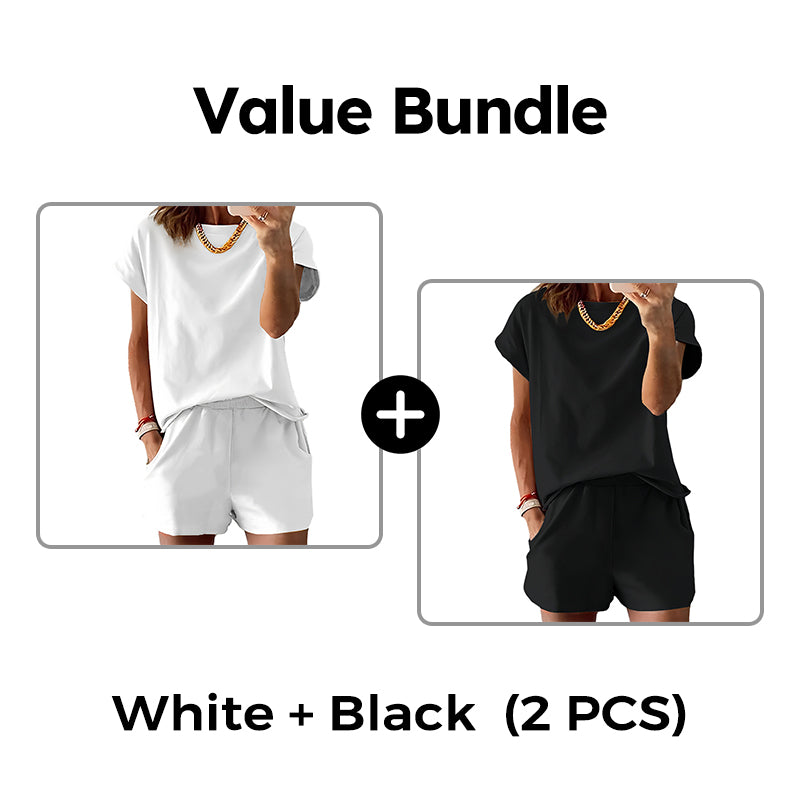 Ensemble t-shirt et short décontracté pour femme