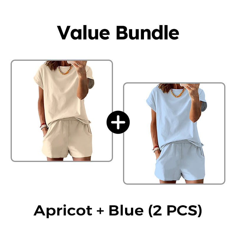 Ensemble t-shirt et short décontracté pour femme