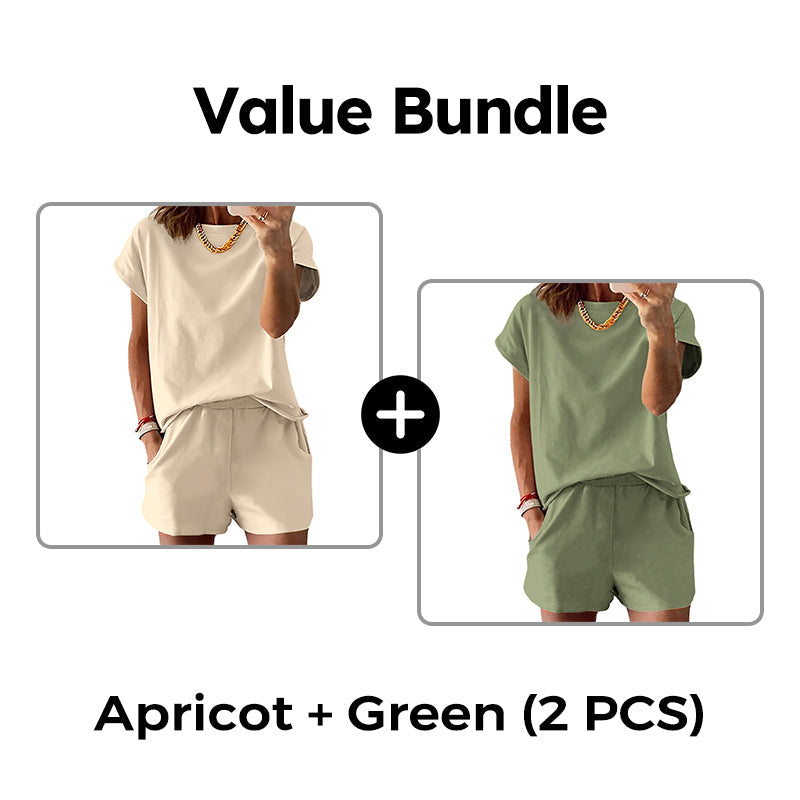 Ensemble t-shirt et short décontracté pour femme