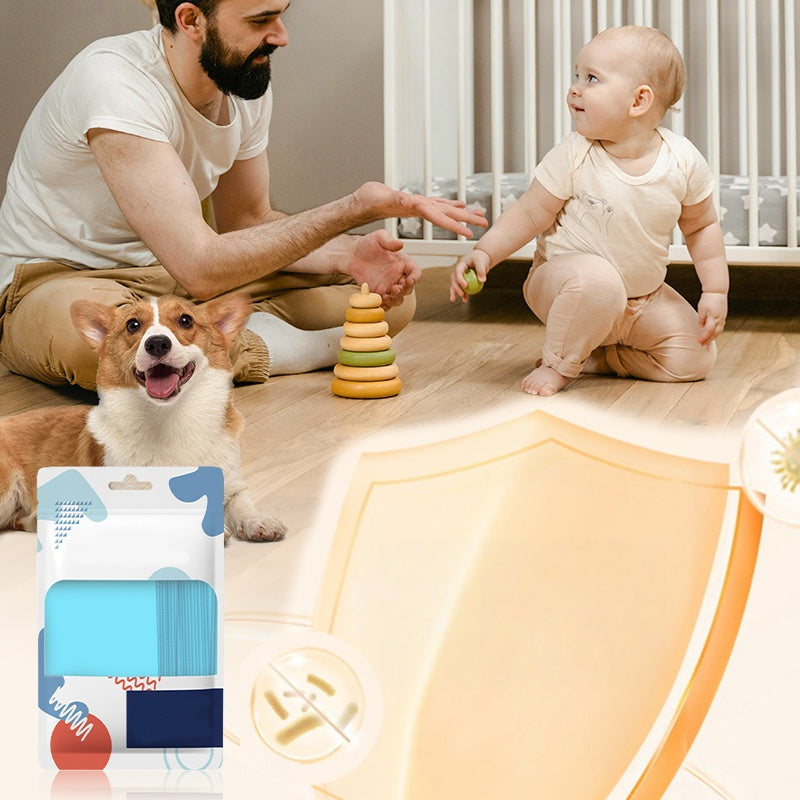 Feuille de nettoyage décontaminante multi-effets pour sols