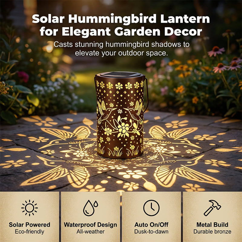 Lanterne solaire « Colibri » pour une décoration de jardin élégant