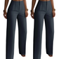 Pantalon de tailleur élégant à jambes larges plissé pour femme