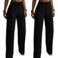 Pantalon de tailleur élégant à jambes larges plissé pour femme
