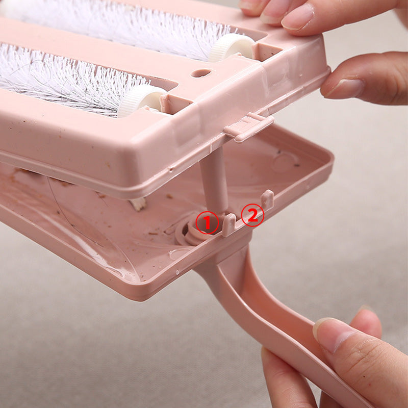 Brosse à tapis à double rouleau, à mai