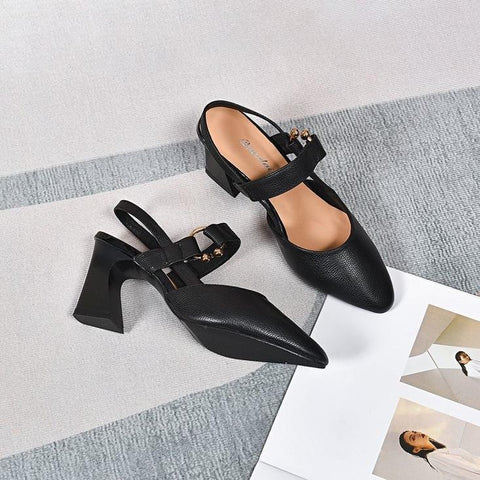 Sandales polyvalentes à talons hauts et bout pointu pour femmes