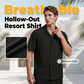 Chemise à manches courtes boutonnée ajourée pour homme