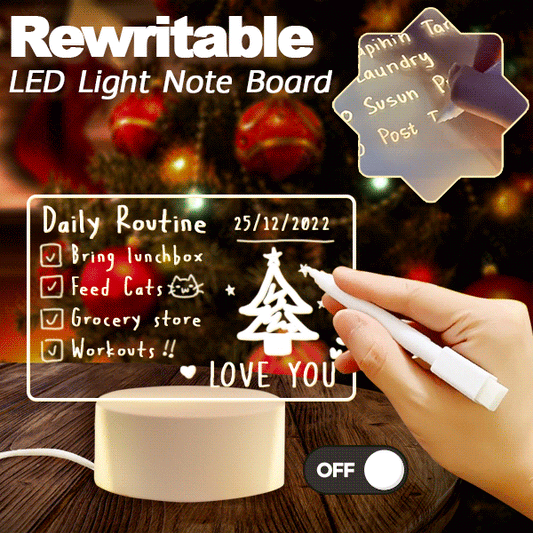 Ensemble de tablette de dessin réinscriptible avec éclairage LED
