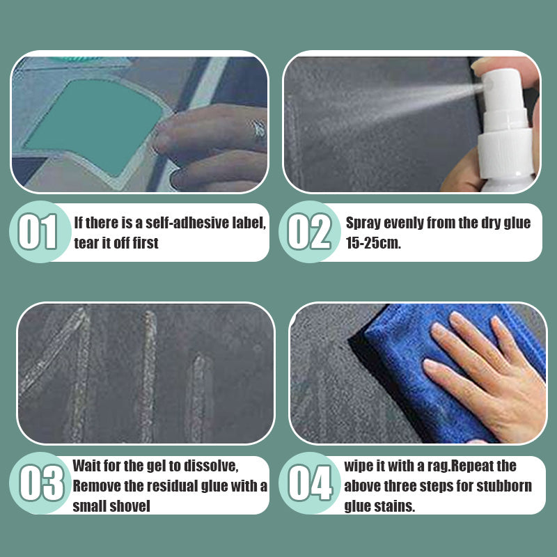 Spray dissolvant de colle portable