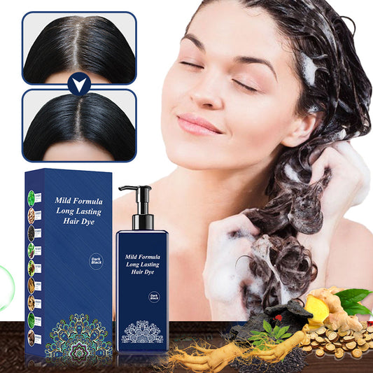 Crème Colorante à Base de Plantes pour Cheveux - Formule Douce et de Longue Durée
