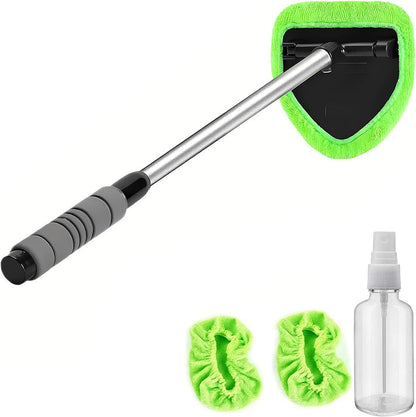 🚗 50 % DE RÉDUCTION EN CE MOMENT ! 🧽 Kit nettoyage pare-brise – Manche télescopique & tête 180° ✨