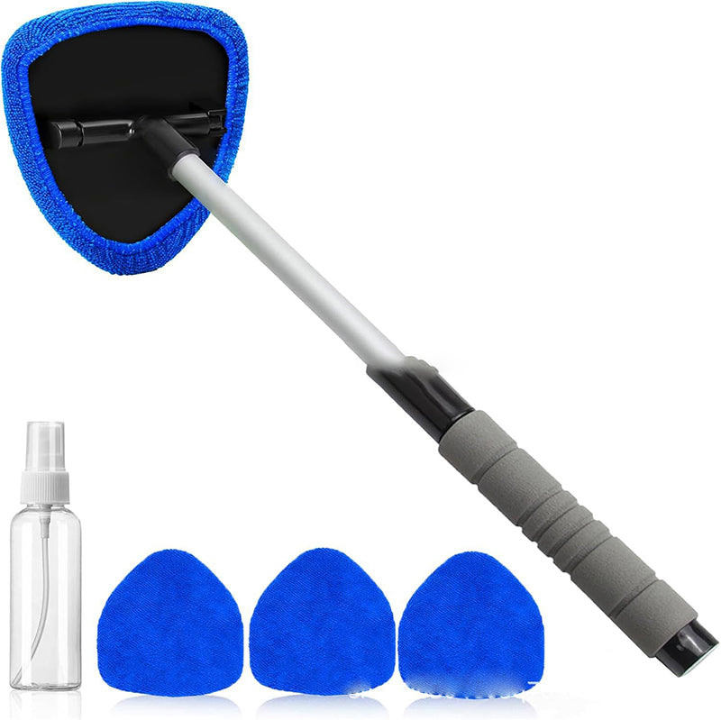 🚗 50 % DE RÉDUCTION EN CE MOMENT ! 🧽 Kit nettoyage pare-brise – Manche télescopique & tête 180° ✨