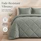 📢50 % DE RÉDUCTION !! ⏰ Ensemble de couette matelassée 3 pièces avec taies d'oreiller – Microfibre toutes saisons