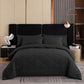 📢50 % DE RÉDUCTION !! ⏰ Ensemble de couette matelassée 3 pièces avec taies d'oreiller – Microfibre toutes saisons