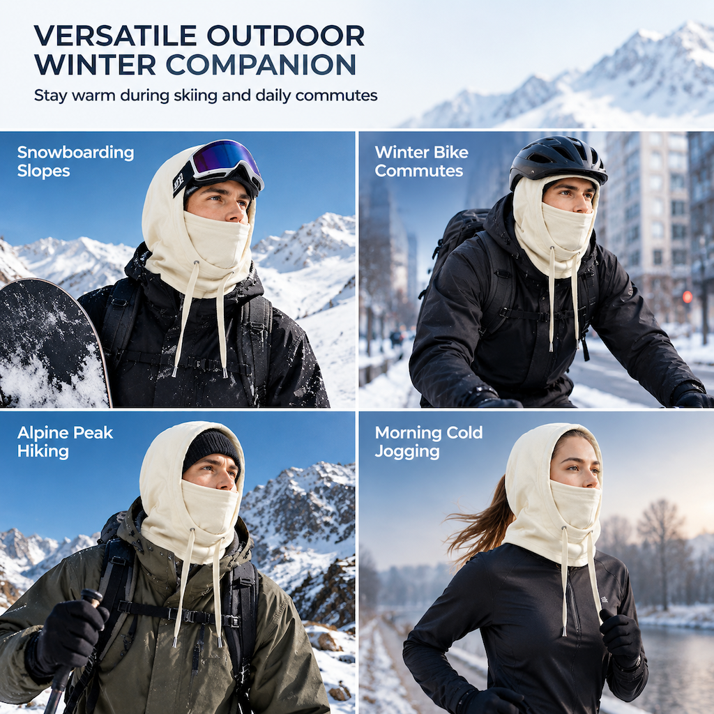 🧣 Cagoule chaude pour les activités de plein air