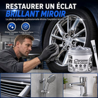 🔥 50% DE RÉDUCTION ! Pâte polissante et restauratrice pour métaux chromés avec brossette