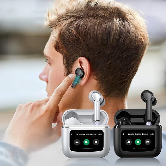 Støyreduserende Bluetooth-øretelefoner med berøringsskjerm